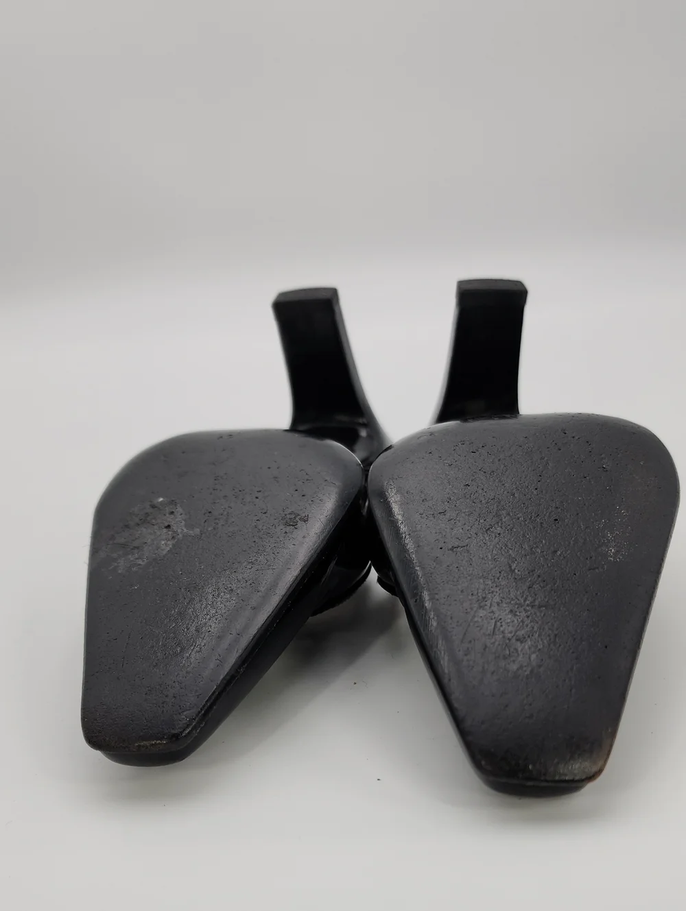 Vintage Salvatore Ferragamo Black Patent Leather Slingback Pumps Square Toe 9 C